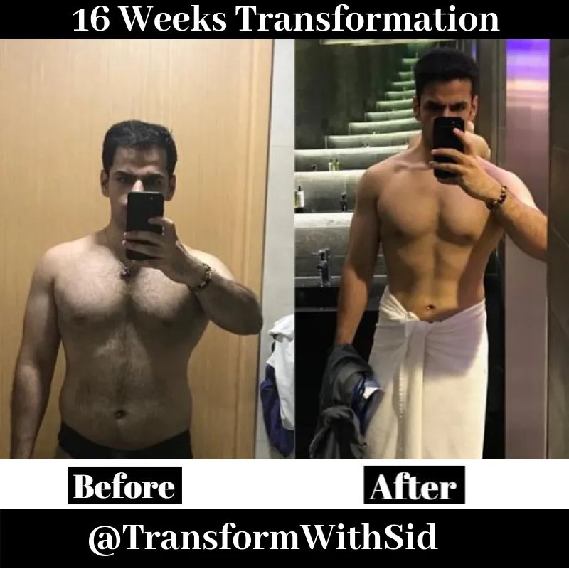 Karan, before and after coaching